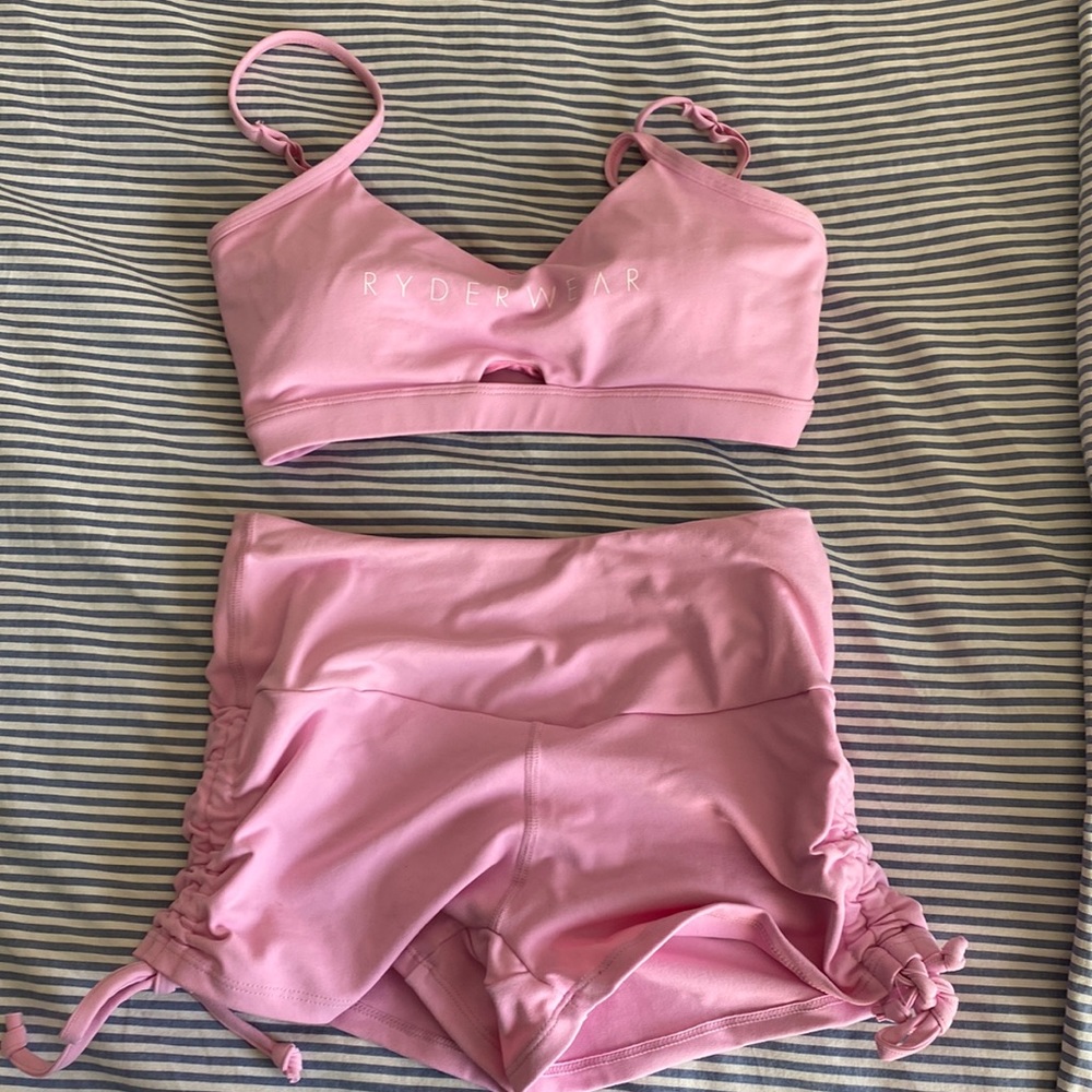 Soft pink top and bottom used once